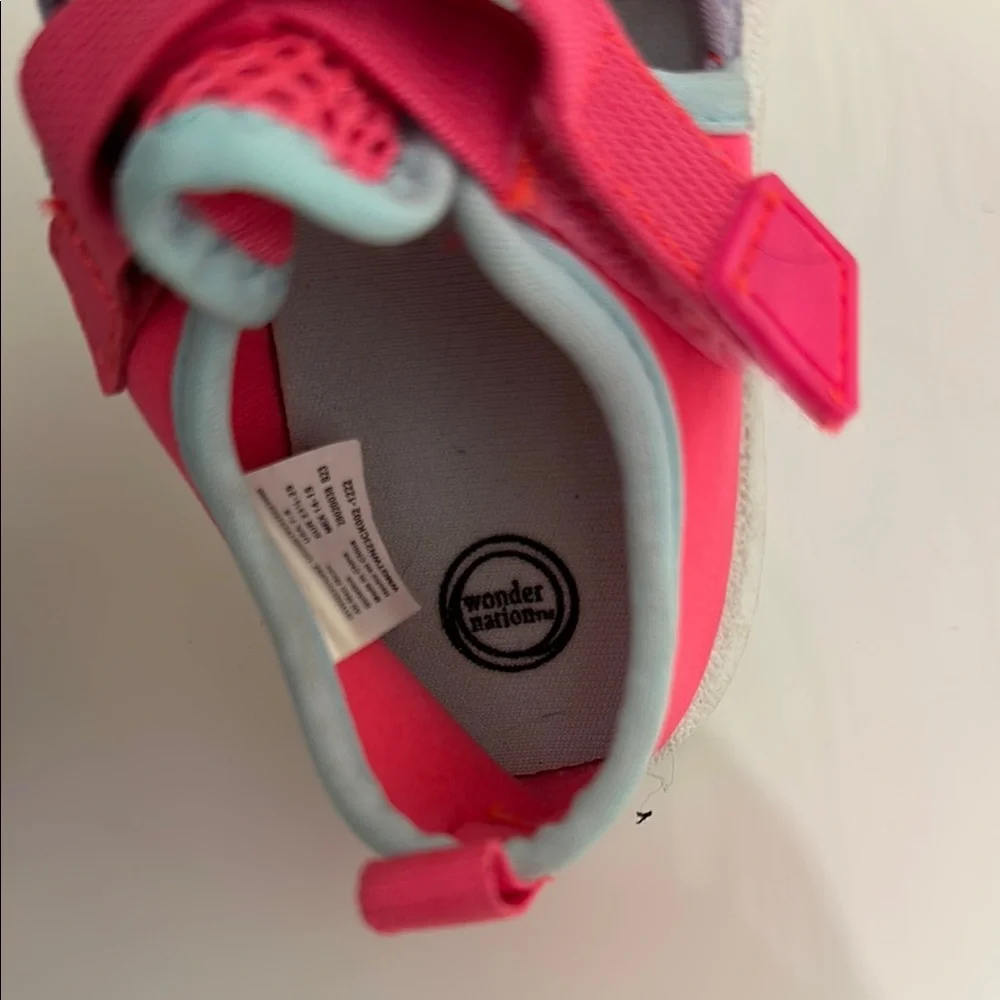 Wonder Nation Pink and Gray Water Shoes with Velcro Strap